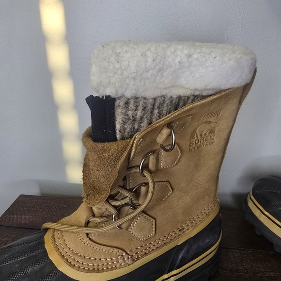 Sorel Caribou Waterproof Winter Snow Boots Tan Buff Women's Size 8 - Picture 14 of 16